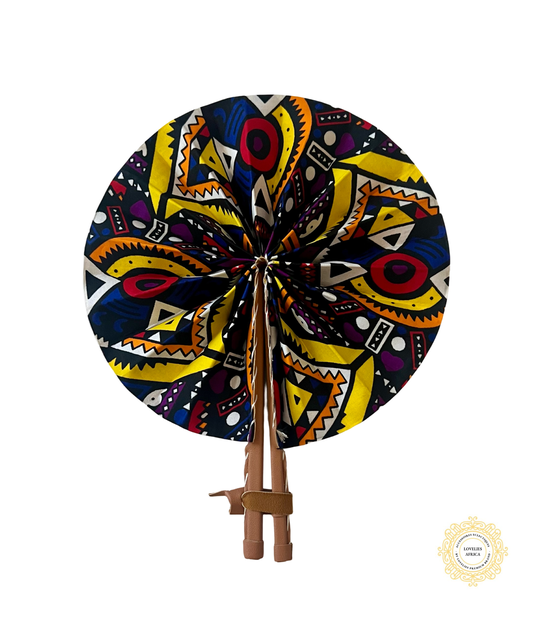 Purple wax handcrafted fan